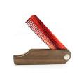 en gros en stock manche en bois personnel pliable peigne courbe en plastique de cheveux